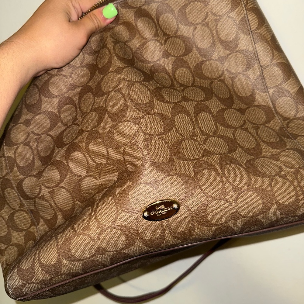 Coach Tan Signature Shoulder Bag